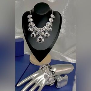 Swarovski Blue Grey Duke Statement Necklace